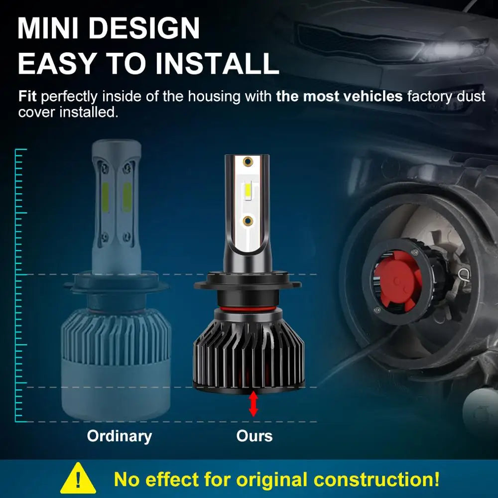 XSTORM H7 LED Lamp for Car H4 Led Headlight Canbus H1 H3 H8 H11 Led 9005 HB3 9006 HB4 Auto