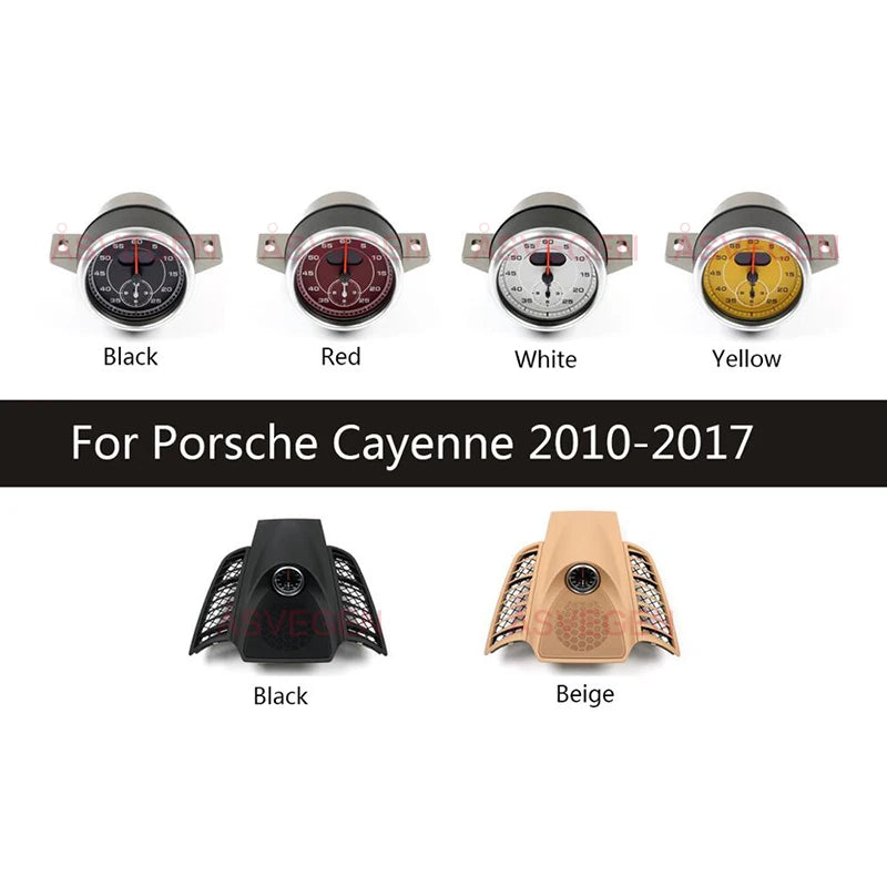 Car Stopwatch For Porsche Cayenne 718 2010-2017 Sport Chrono Dashboard Center Clock Compas