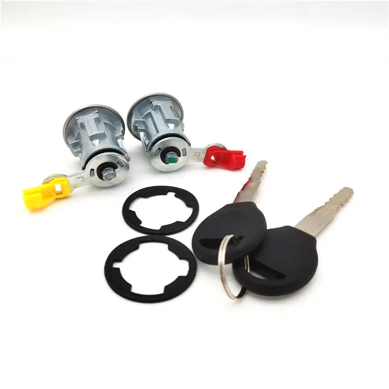 Left+Right Door Lock Cylinder w/Key For Nissan Altima Frontier Pathfinder Xterra