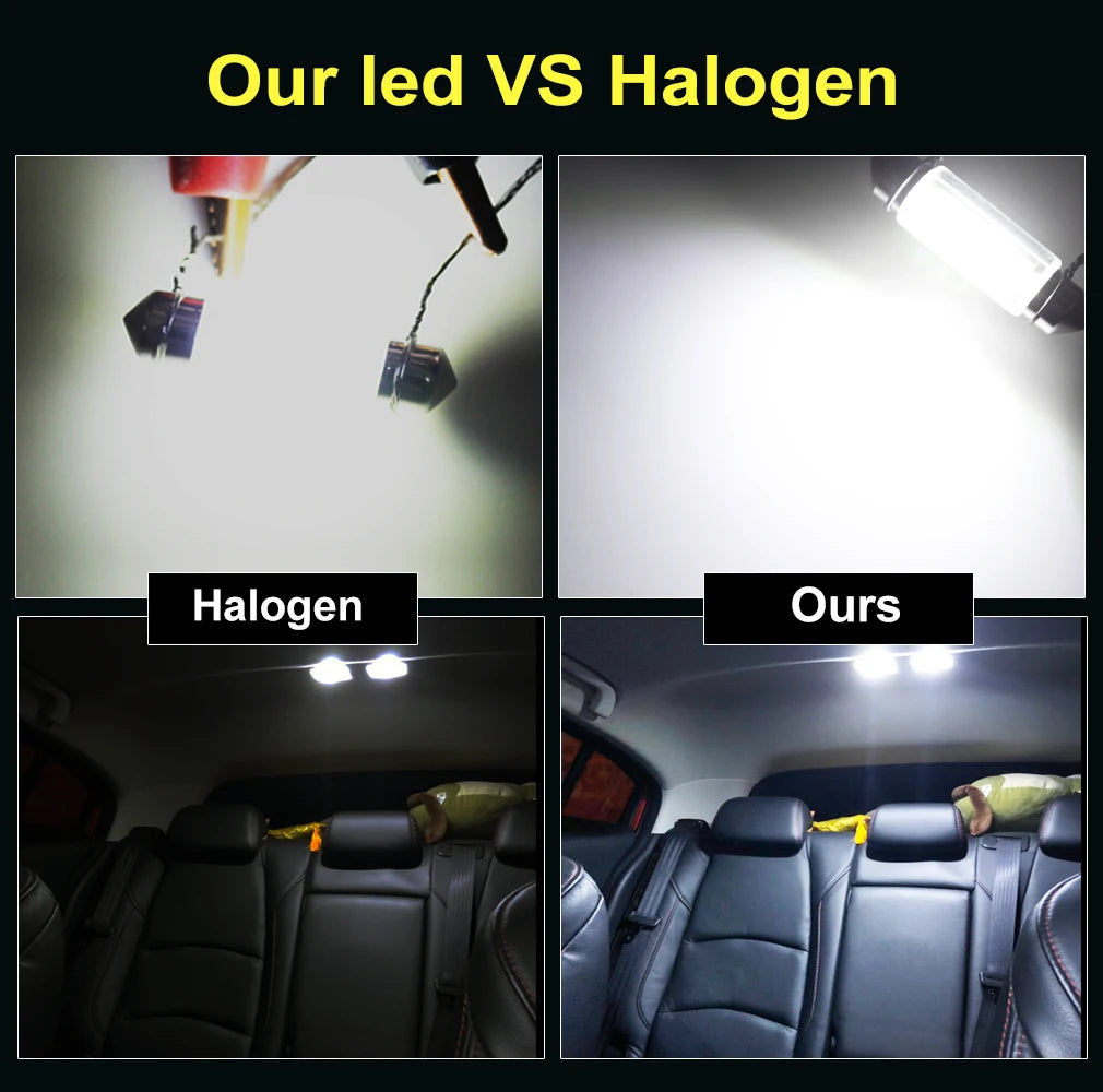 1-Piece LED Interior Light Kit for C10W C5W - Canbus Error-Free Interior Bulbs