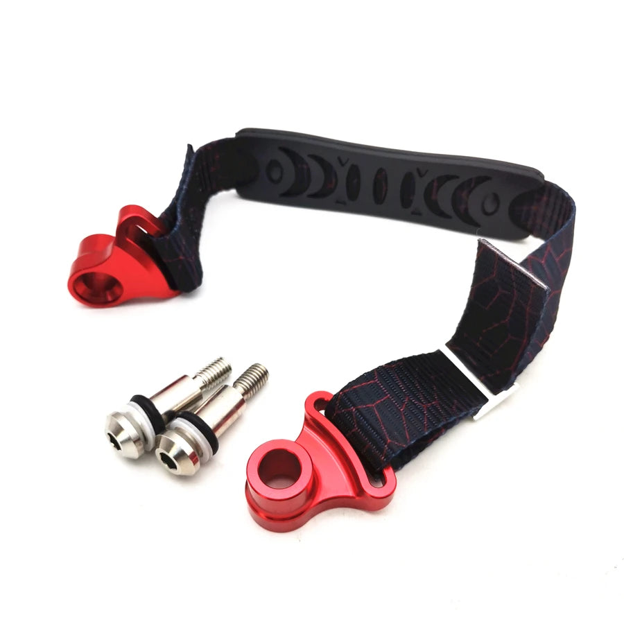 Red＋Black Adjustable Dirt Bike Motorcycle Rear Seat Rescue Pull Strap Sling Belt