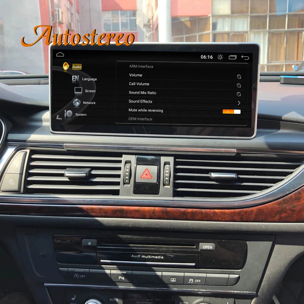 Carplay 10.25 Android 13 For Audi A6 2012-2018 Car Radio GPS Navigation Radio Tape Multime