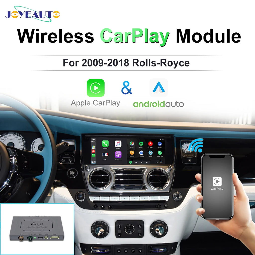 Wireless CarPlay Android Auto Interface Kit for Rolls Royce Dawn Cullinan Wraith Ghost Phantom CIC NBT EVO 2009-2018 - O