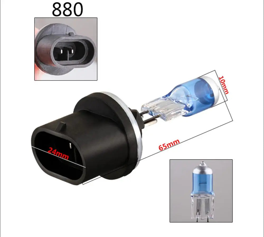 H27 880 881 Headlights Lamp Light Halogen Bulb 27W H27W 3000K 5000K Car Fog Lights 12V Whi