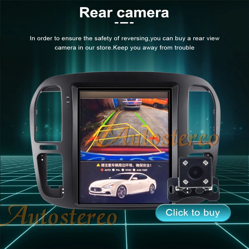 For Toyota Land Cruiser LC100 1992-2002 Android 13 Carplay Auto Stereo Tesla Style Car GPS