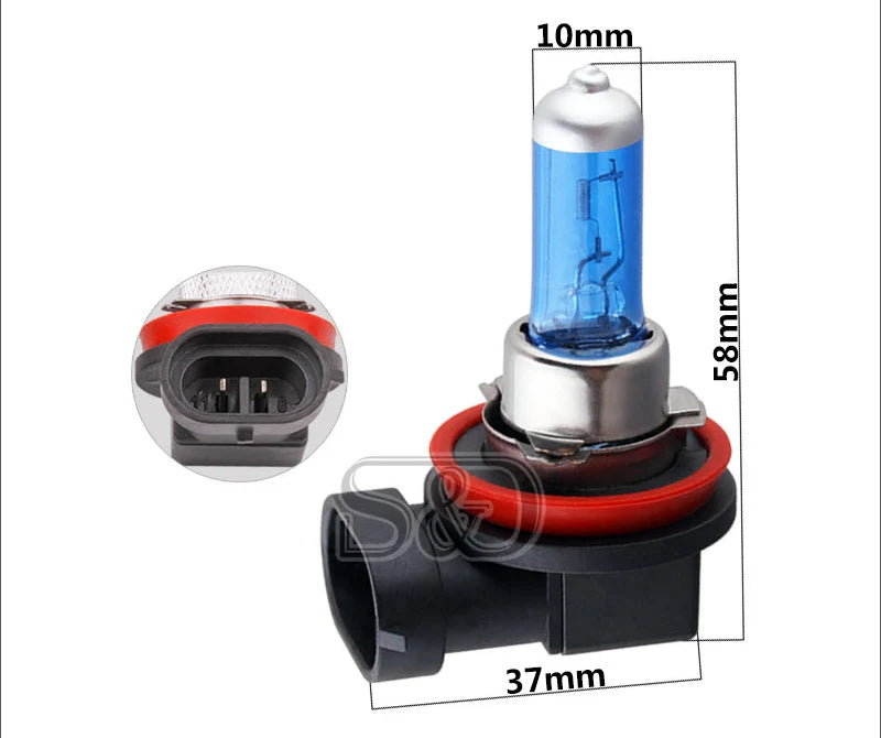 12V 55W H8 Halogen Bulb H9 H11 Led Headlight Super White 6000K Auto Lamp Car HeadLight Lig
