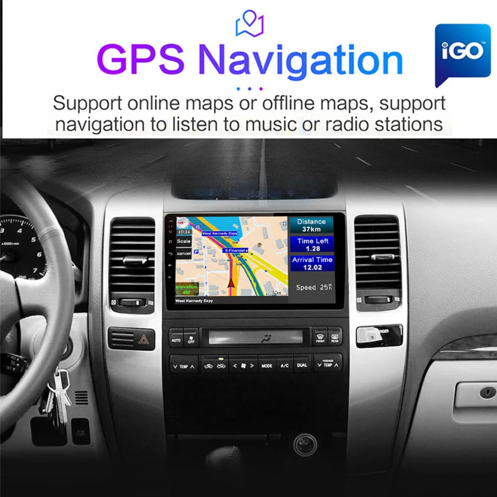 DSP 4G For Toyota Land Cruiser Prado 120 LC120 GPS Car Radio Multimedia Video Player Autor