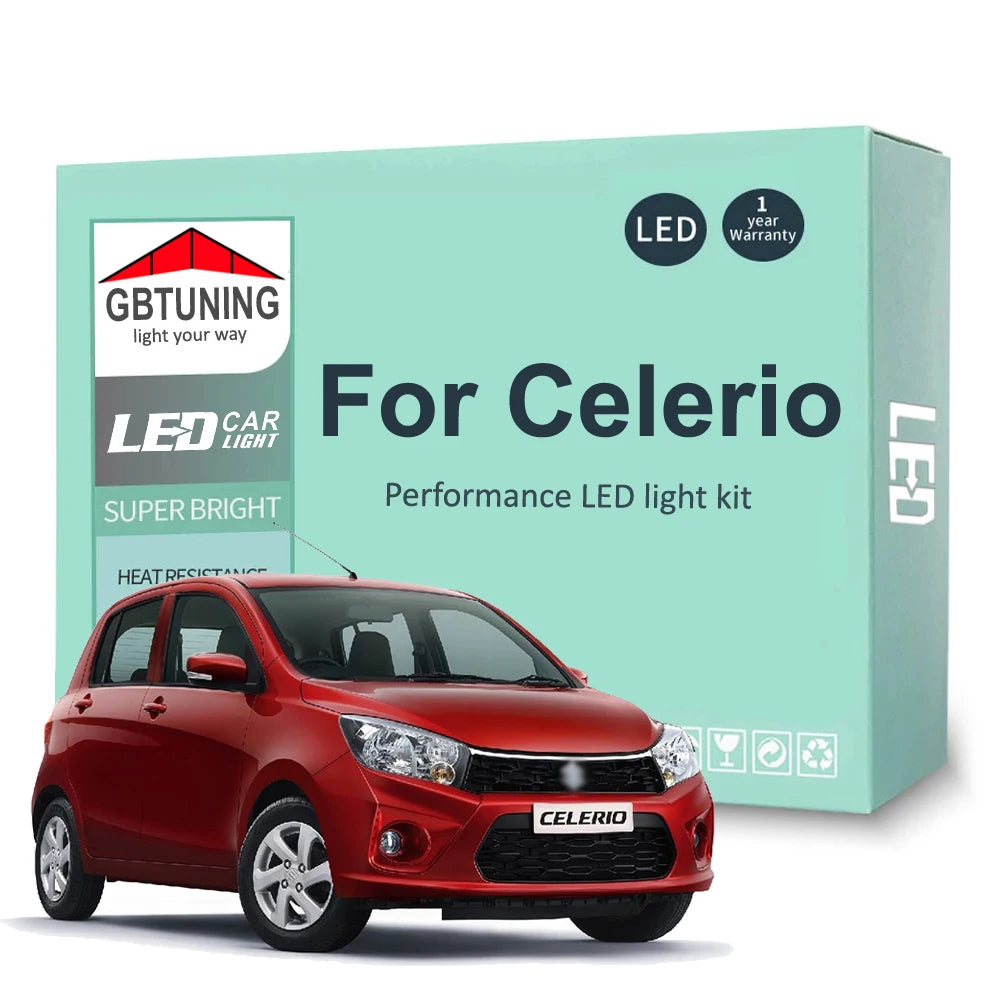 7-Piece LED Interior Light Kit for Suzuki Celerio - Canbus Error-Free Bulbs | AUTOKITSHOP