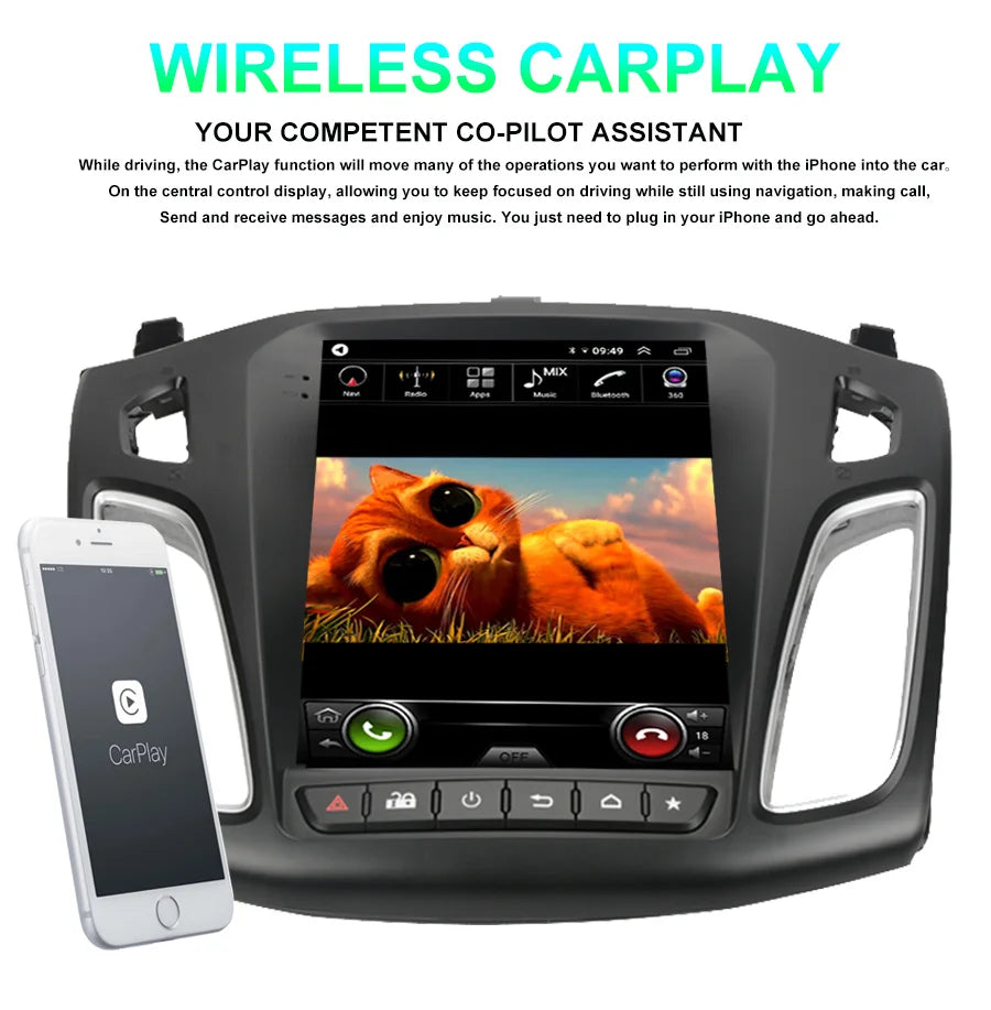 2 Din Android Stereo For Ford Focus 3 MK3 Head Unit 2012 2013-2019 Car Multimedia Video Pl