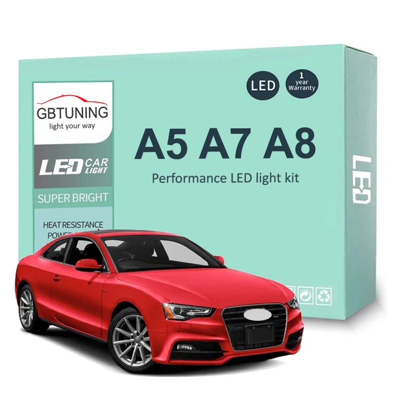 LED Interior Light Kit for Audi A5 S5 RS5 B8 8T A7 S7 RS7 4G A8 S8 D2 D3 4D Coupe Sportback Car Reading Trunk Lamp Ca...