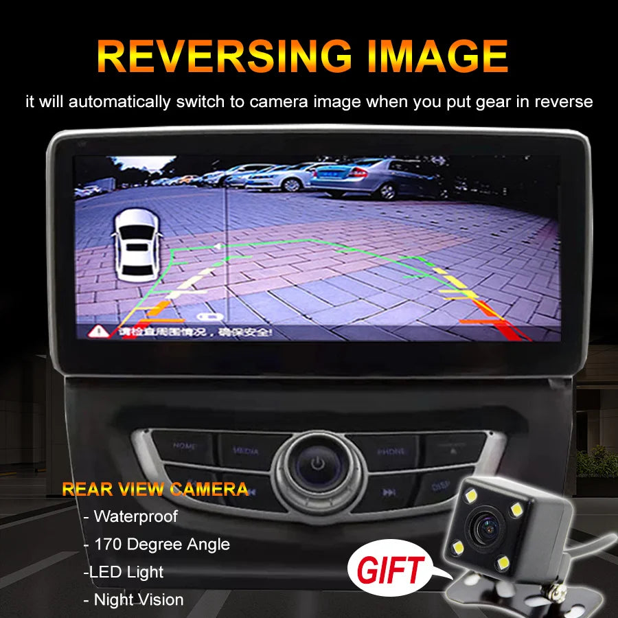 For Hyundai Tucson 2 IX35 2009-2017 Car Stereo Wireless CarPlay Android 14 Navigation 10.2