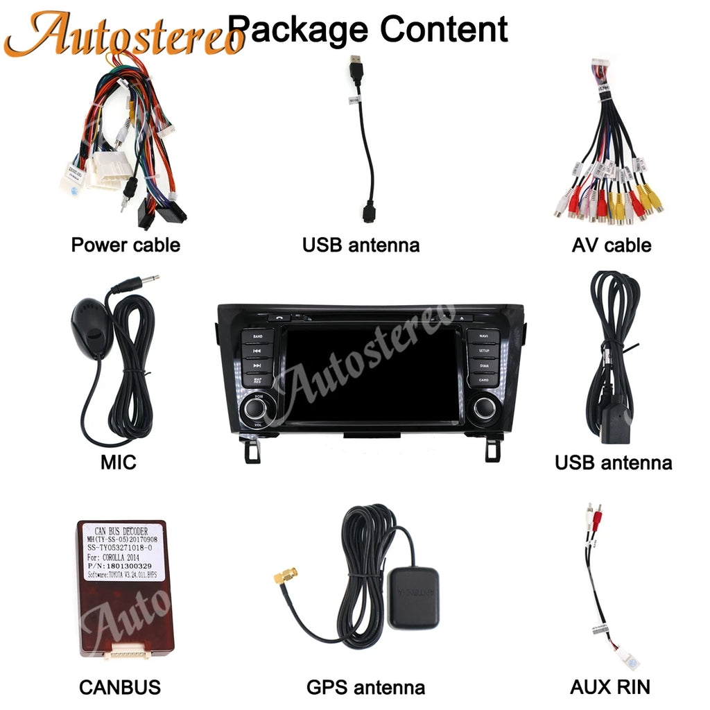 Android 12 64GB Car Radio GPS Navigation Head Unit For Nissan X-TRAIL/Qashqai 2014+ Auto S
