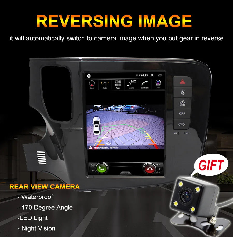 Car Radio For Mitsubishi Outlander 3 GF0W GG0W 2012-2018 Android 14 Multimedia Video Playe