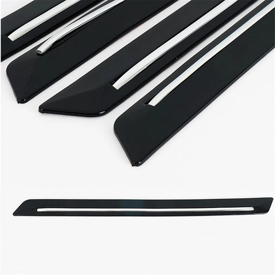 set Universal Black Rubber Car SUV Bumper Protector Strip Sticker Anti-collision
