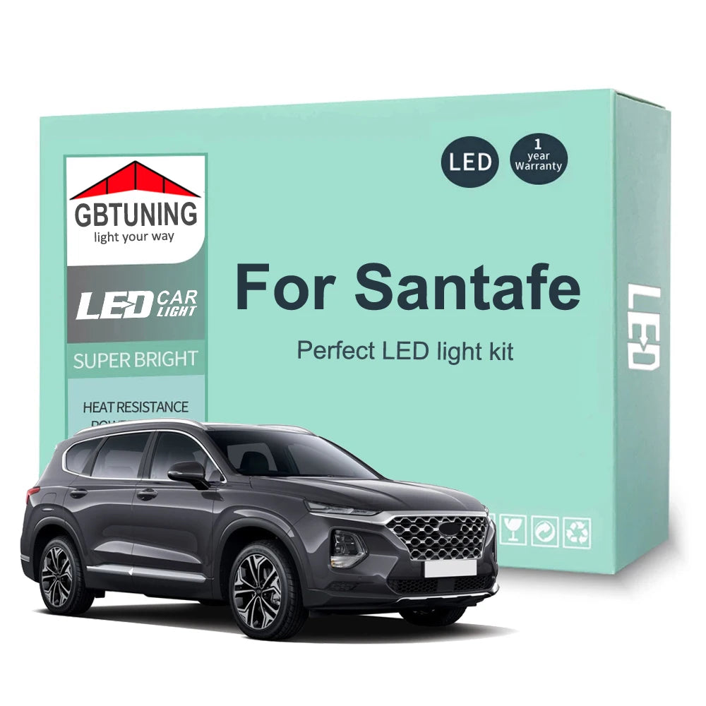LED Interior Light Kit for Hyundai Santafe Santa Fe SM CM DM ix45 2001-2021 - Canbus Dome Map Door Trunk Bulbs | AUTO...