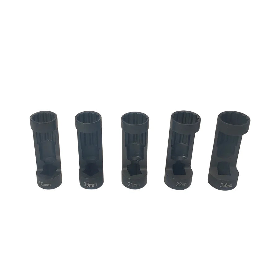 For Most European Vehicle 12 Point 18 19 21 22 24mm Nut Socket 1/2 Drive
