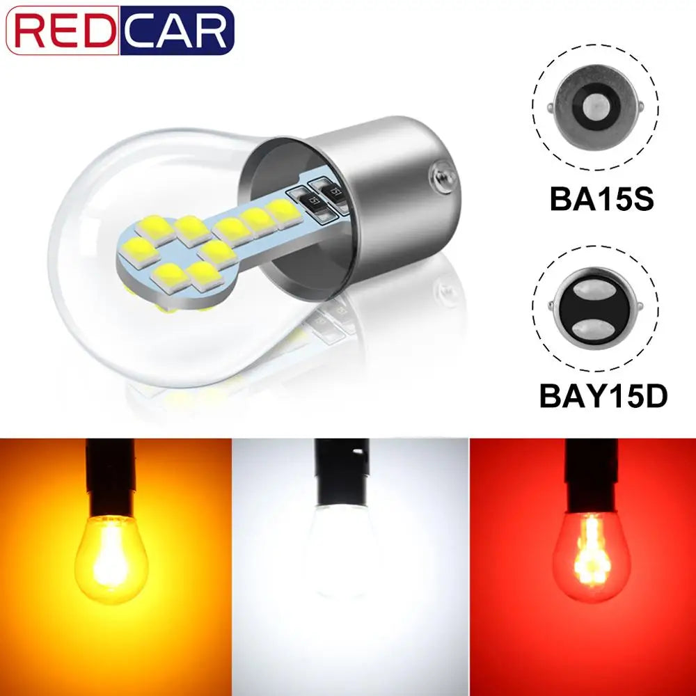 P21W Led Bulb 1157 P21/5W BAY15D Led 1156 BA15S Lamp 18SMD 3030 Chips Super Bright Auto Li