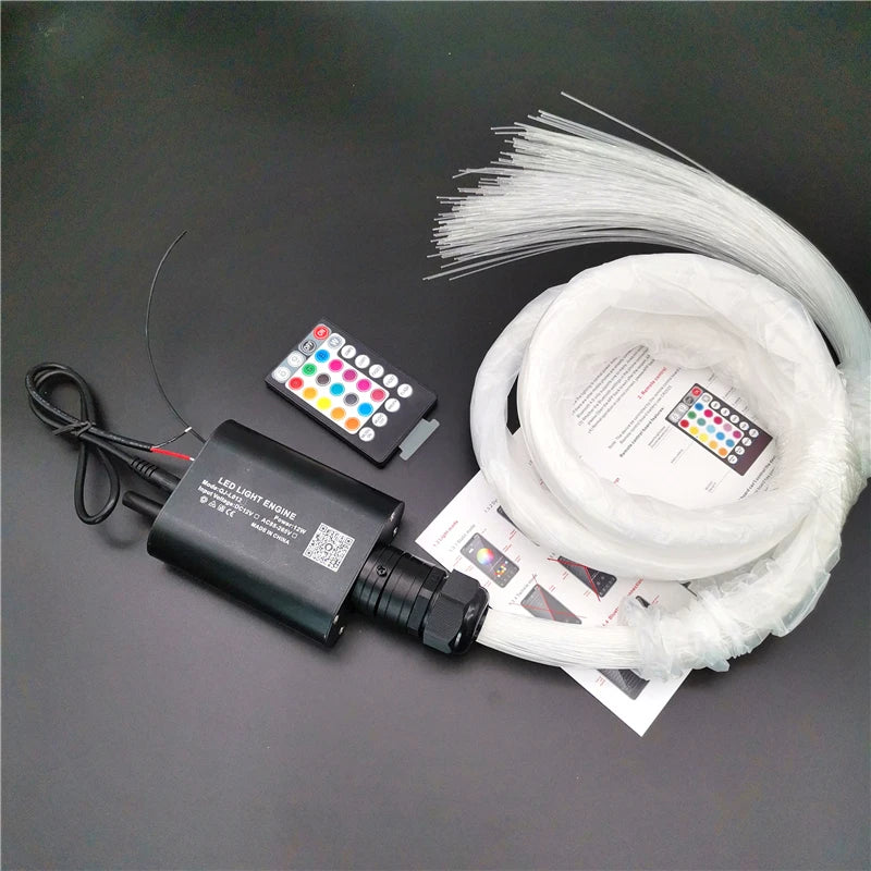 Fiber Optic Strips RGB LED 12V Car Star Ceiling Light Kit by Bluetooth APP control