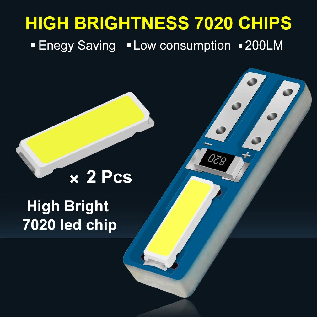 10-Piece LED Interior Light Kit for W3W W1 T5 - Canbus Error-Free Interior Bulbs
