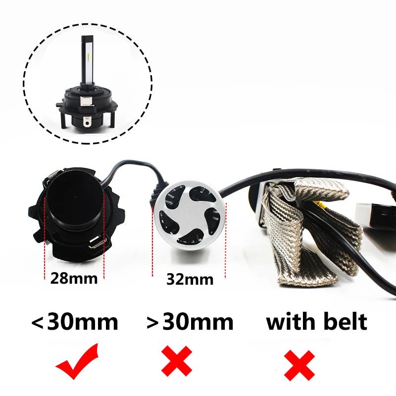 Rockeybright H7 LED Headlight Retainer Clip for Volkswagen OldJetta Sagitar Golf 5 LED H7