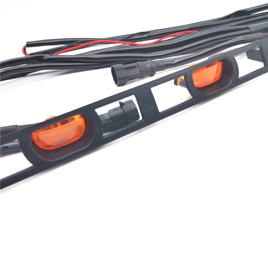 Amber Front Bumper Hood Grille LED Lights with Wire Harness For Tacoma 2012-2015