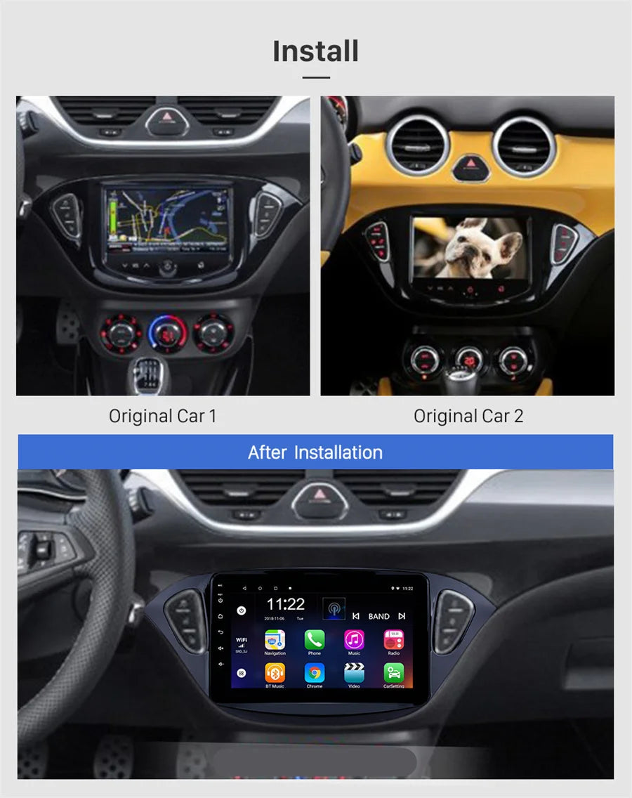 8" Car Stereo GPS Unit Player Android 10.0 1+16GB For Opel Corsa 2015-2019 for Opel Adam 2