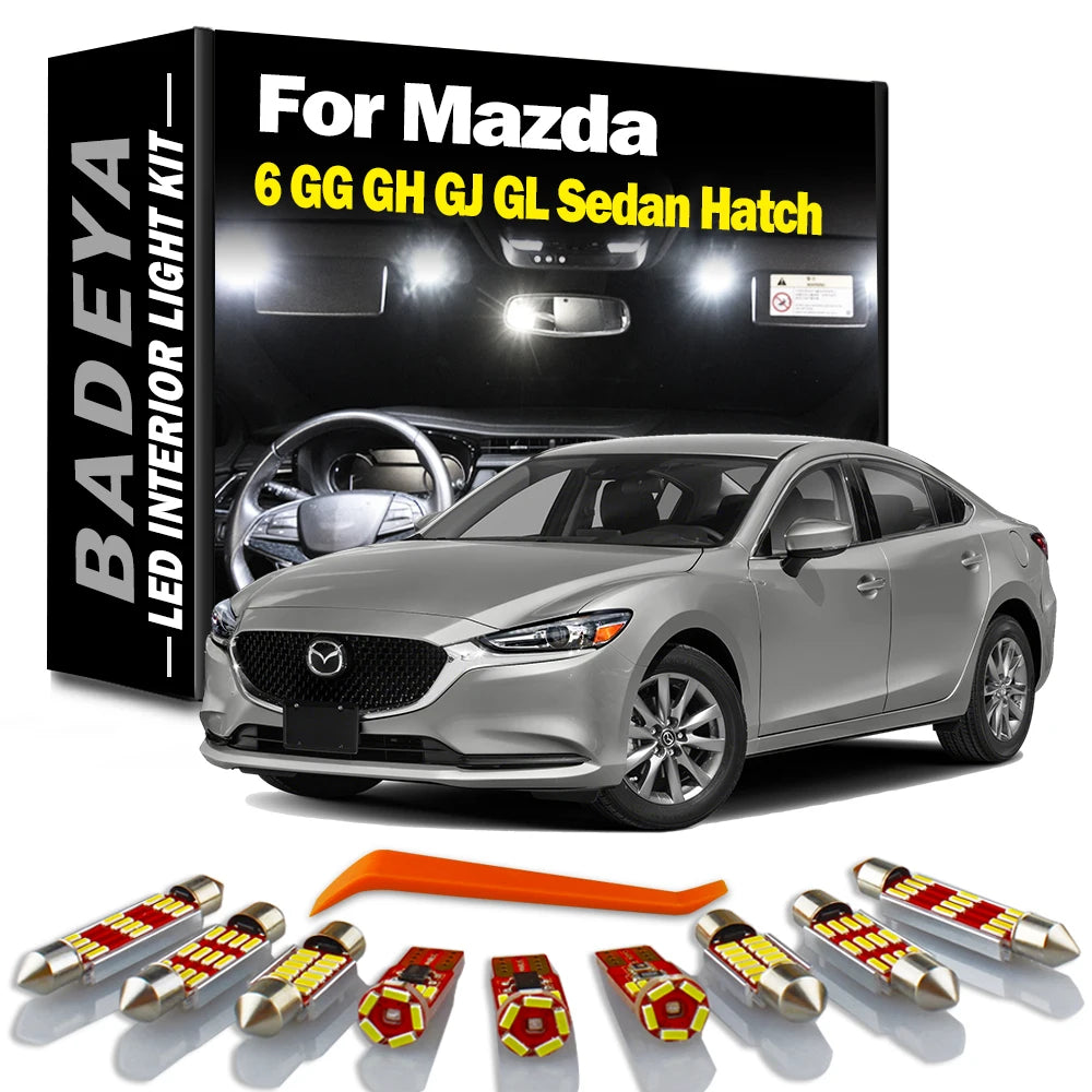 BADEYA Canbus LED Interior Light Kit For Mazda 6 GG GH GJ GL Sedan Hatch 2003-2018 2019 20