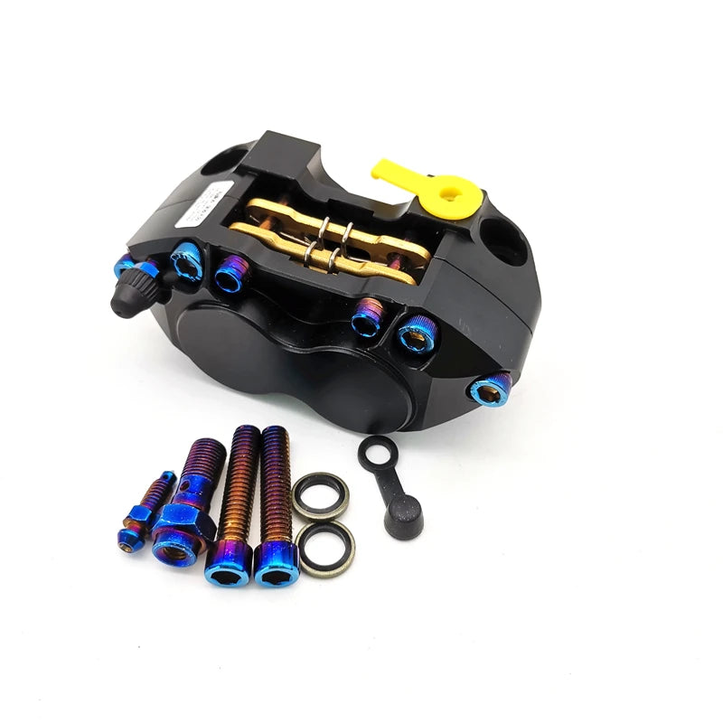 Motorcycle Black CNC Brake Caliper Brake Pump 82 Mm Assembly 4 Piston Radial