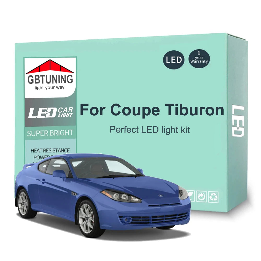 LED Interior Light Kit for Hyundai Coupe Tiburon RD GK 1996-2003 - Canbus Dome Map Door Trunk Bulbs | AUTOKITSHOP