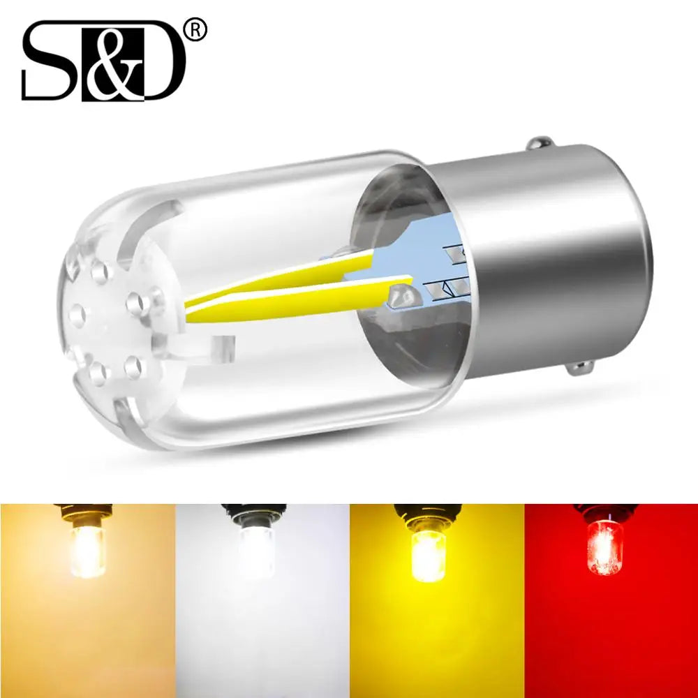 Super Bright COB P21W BA15S 1156 1157 BAY15D P21/5W Led Bulbs Car Turn Signal Lamp Auto Re