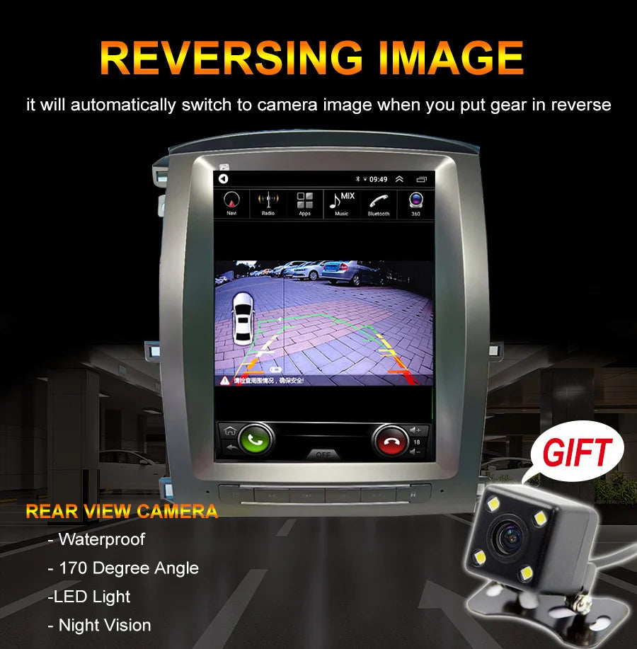12.1inch Car Radio Screen Android 14 Multimedia Video Player 128GB GPS For Toyota LC100 20