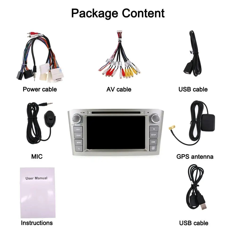 IPS Android 13 Carplay Car DVD Player For Toyota Avensis 2002-2008 T250 GPS Navigation mul