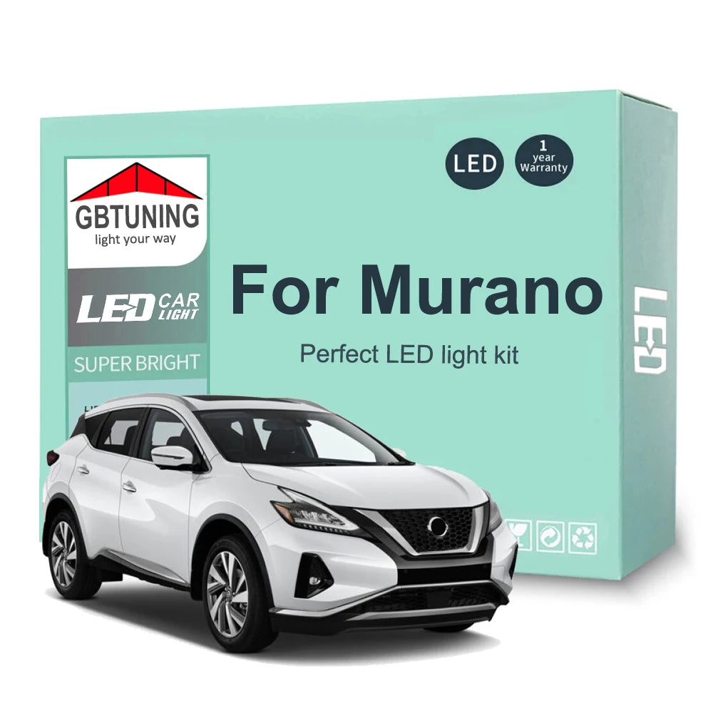 LED Interior Light Kit for Nissan Murano Z50 Z51 Z52 2003- 2015 - Canbus Dome Map Door Trunk Bulbs | AUTOKITSHOP