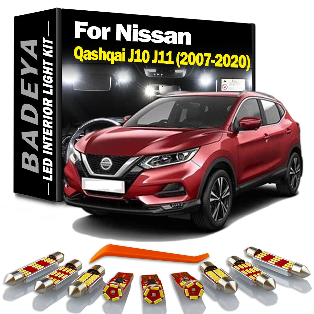 BADEYA Canbus White Ice Blue LED Exterior light Kit For Nissan Qashqai J10 J11 (2007-2020)