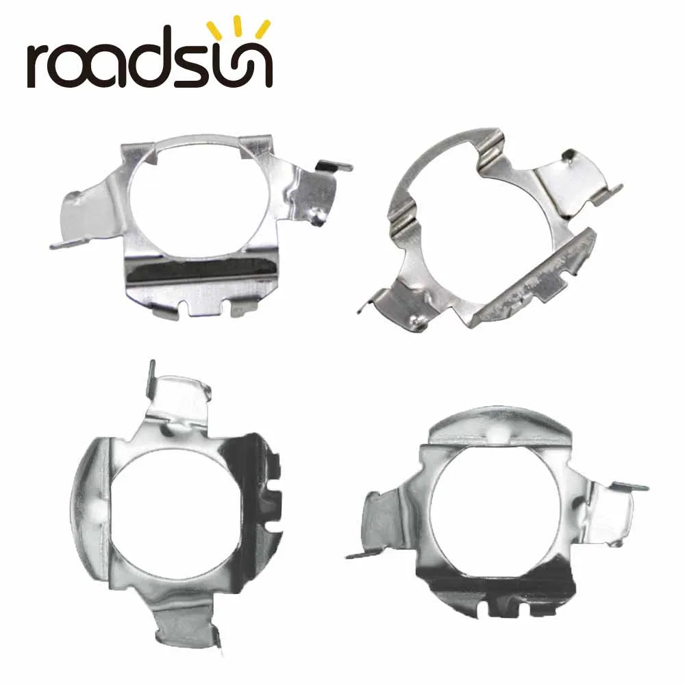 roadsun 2Pcs H7 LED Headlight Bulb Base Holder Adapter Socket Retainer Bulb Bracket Stand