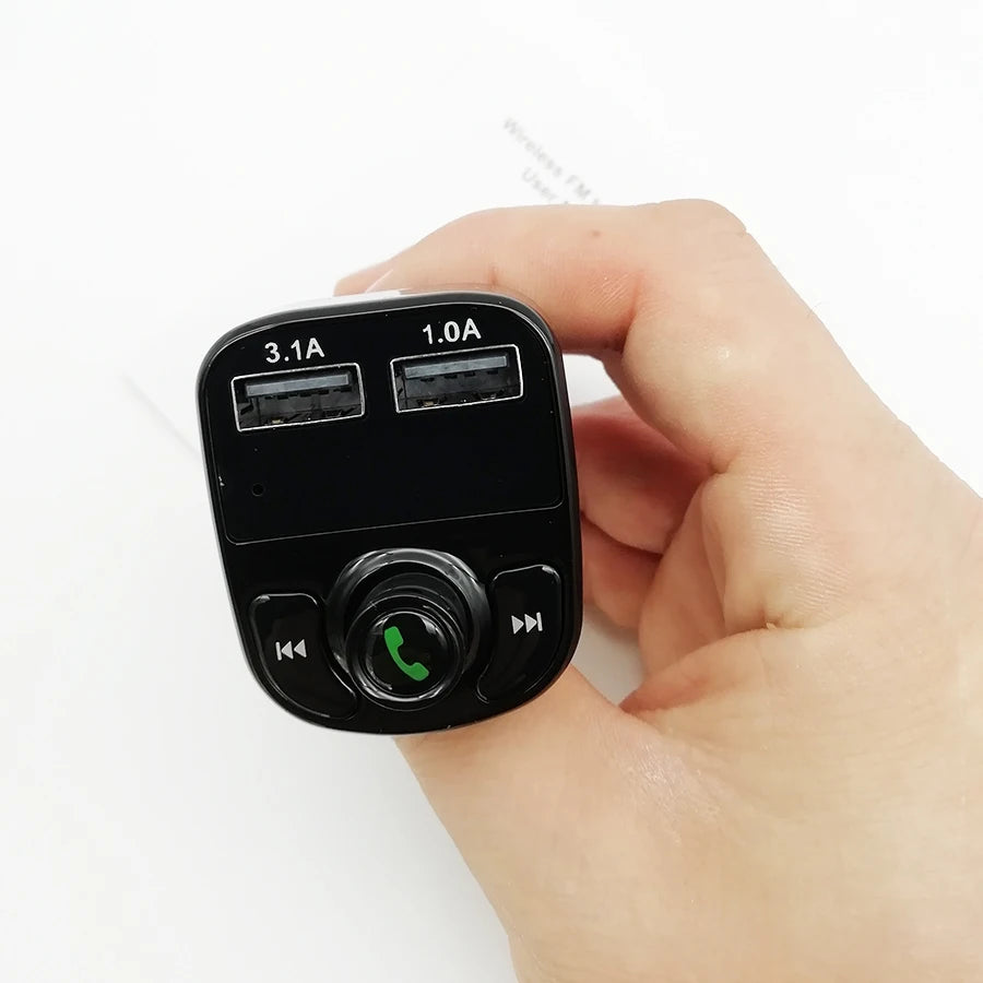 Car Music adapter 3.1A Dual USB Port Handsfree Car Charger Bluetooth FM Transmitter