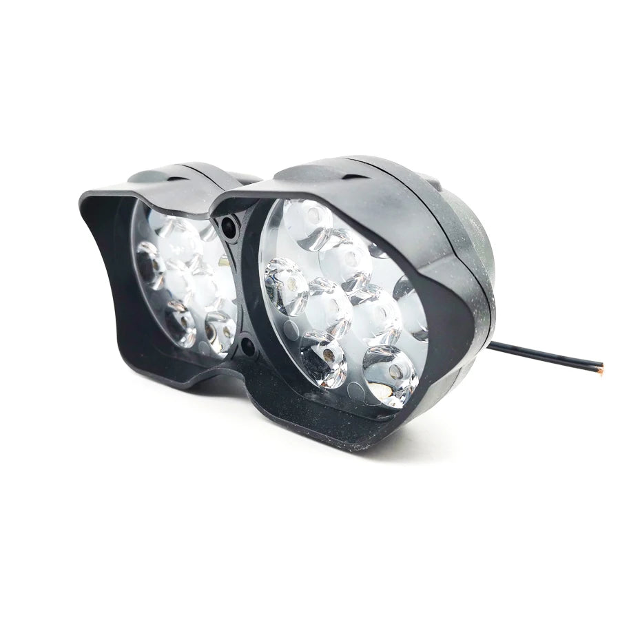 12V 30W 18LED Dual Motorcycle Spot Light Fog Driving Lamp Twin Headlight White
