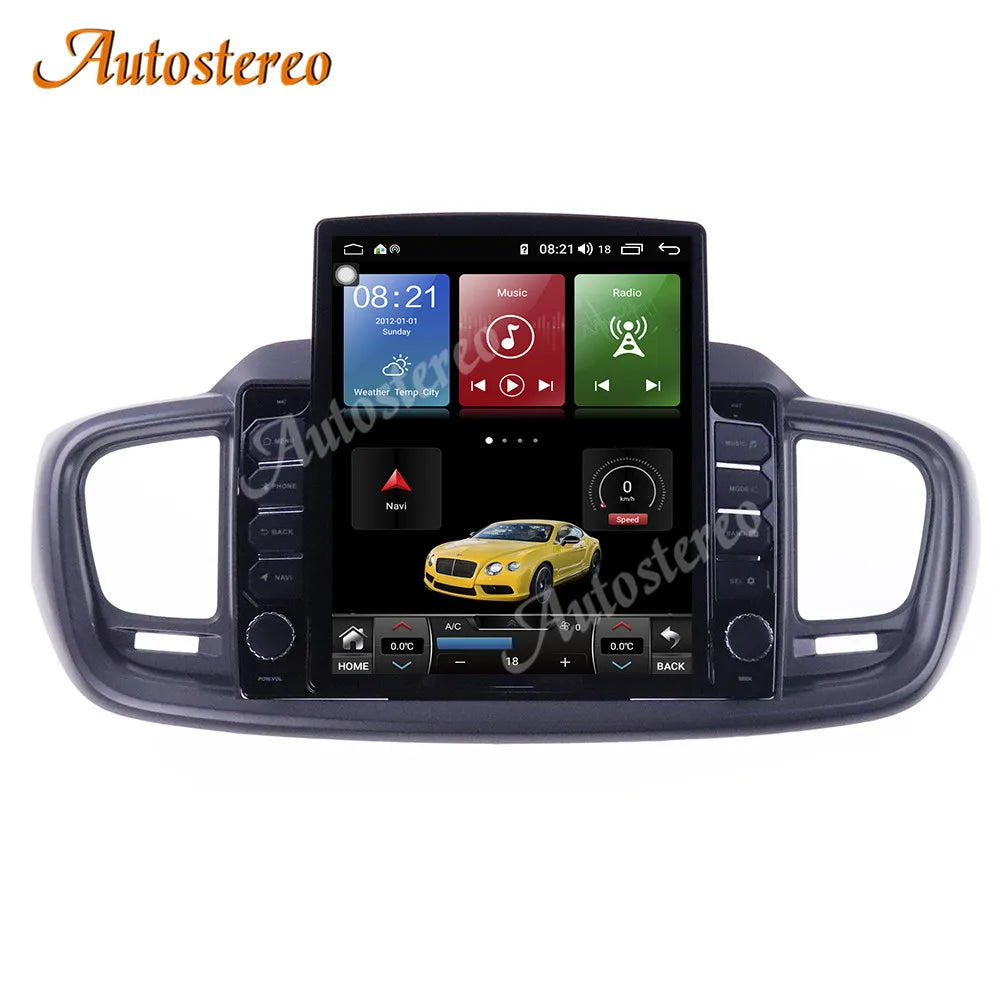 Carplay For Kia Sorento 2015-2019 Android 14 Car Tesla Radio Vertical Screen Multimedia Pl