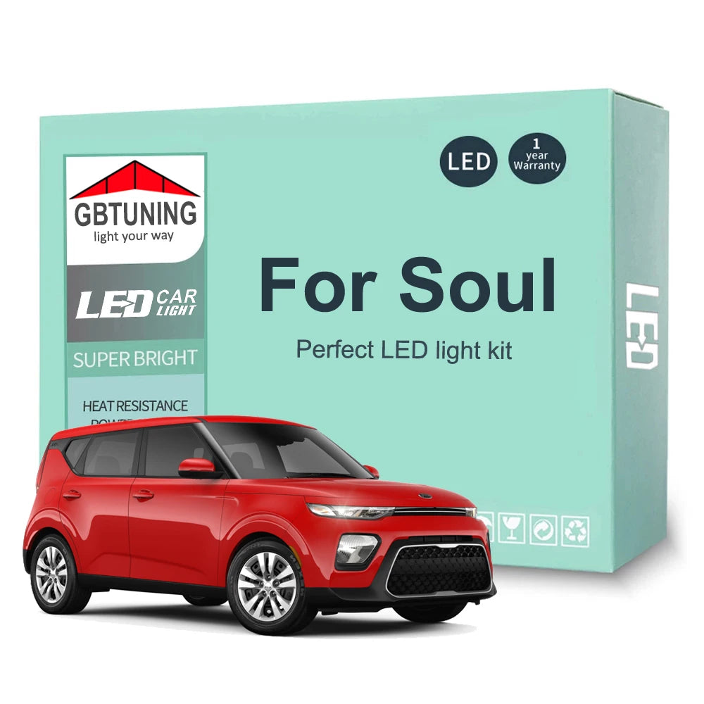 LED Interior Light Kit for KIA Soul AM PS 2009-2016 - Canbus Dome Map Door Trunk Bulbs | AUTOKITSHOP