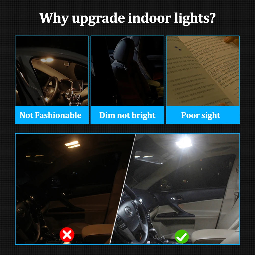 LED Interior Light Kit for KIA KR Sportage QL SL JE KM NB 1994-2011 - Canbus Dome Map Door Trunk Bulbs | AUTOKITSHOP