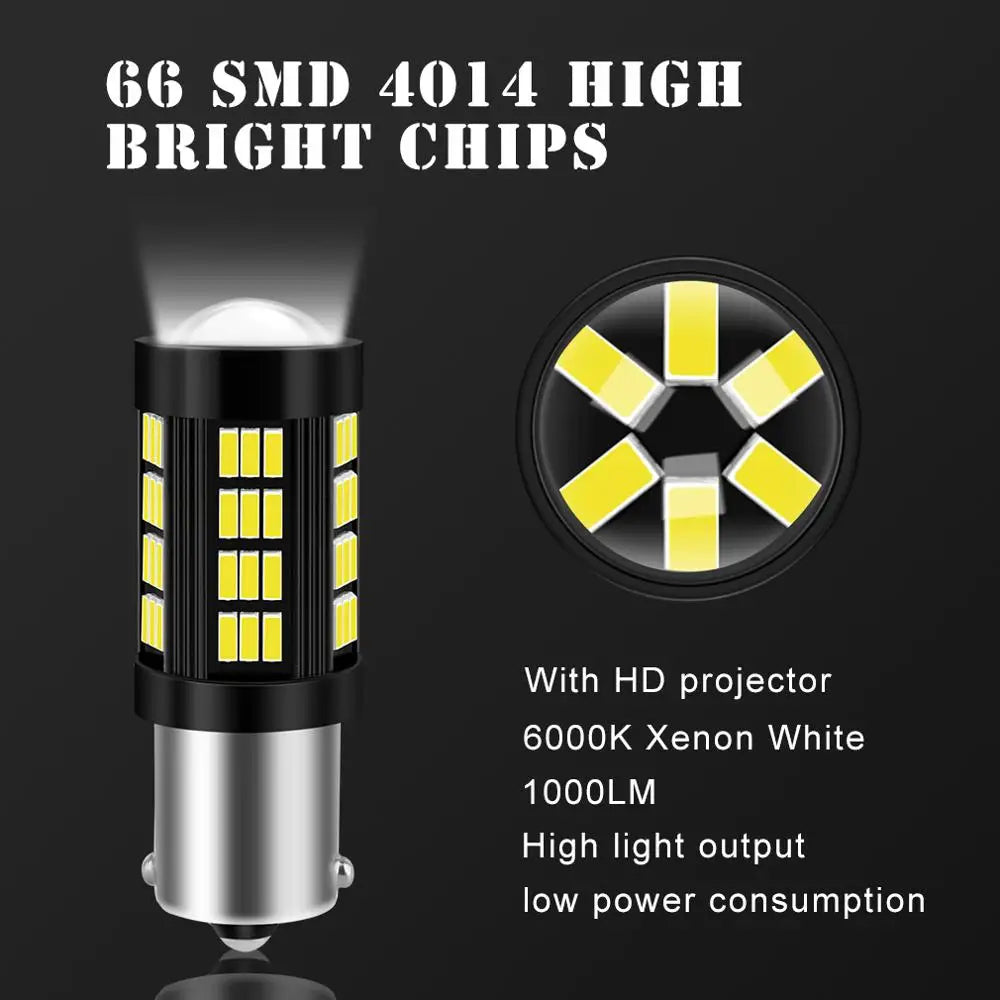 1156 BA15S BAU15S 1157 BAY15D LED P21W P21/5W PY21W Led Bulbs R5W R10W 1000LM Car Turn Sig