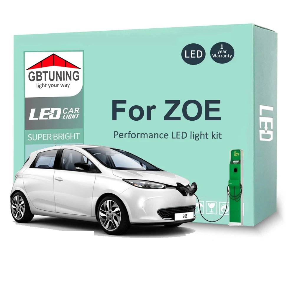 10-Piece LED Interior Light Kit for Renault ZOE ZE - Canbus Error-Free Bulbs | AUTOKITSHOP