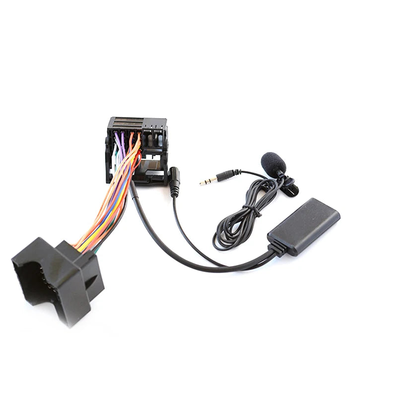 Car Radio Bluetooth 5.0 Music AUX-IN Cable Microphone Handsfree Adapter Harness Kit for Me
