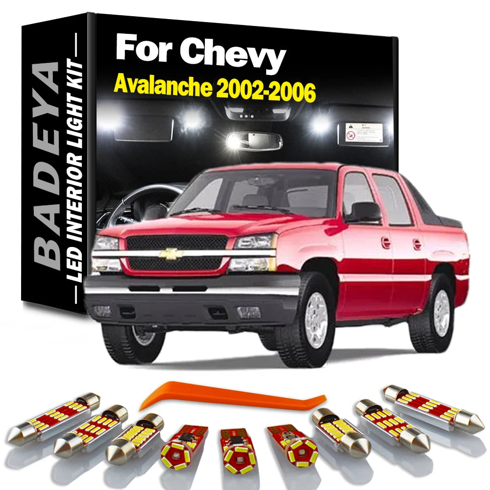 14-Piece LED Interior Light Kit for Chevrolet - Canbus Error-Free Interior Bulbs