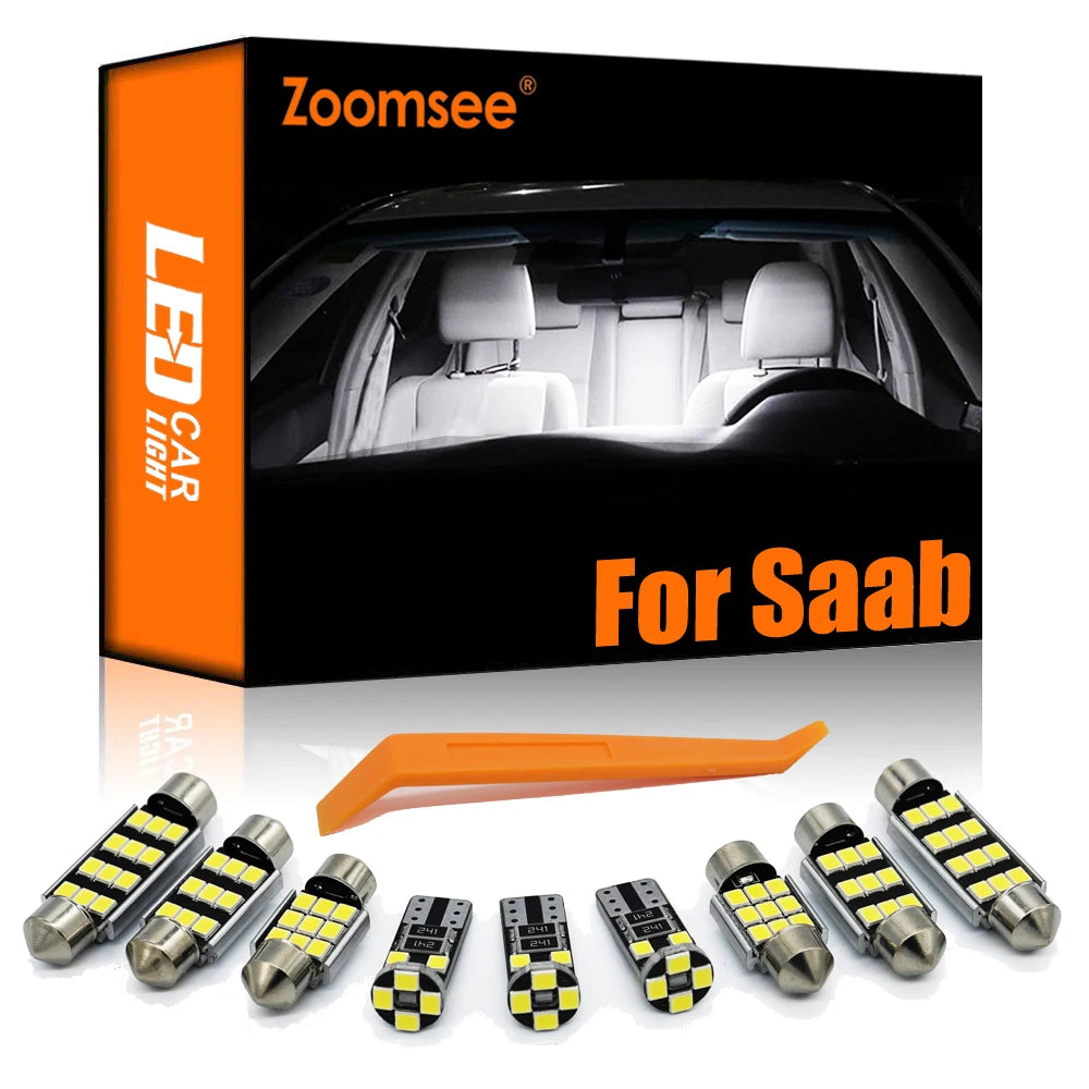 LED Interior Light Kit for Saab 9-3 9-5 9-2X 9-7X 1999-2011 - Canbus Dome Map Door Trunk Bulbs | AUTOKITSHOP