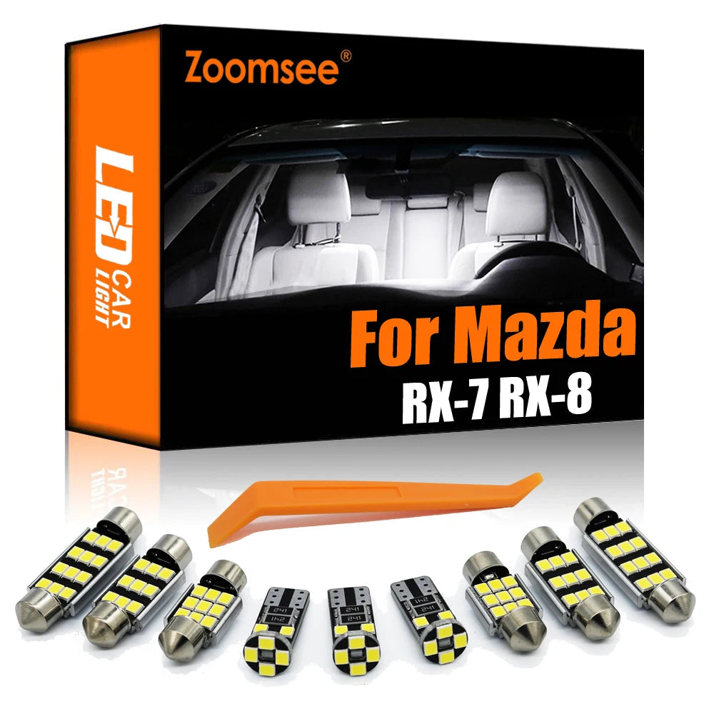 LED Interior Light Kit for Mazda RX-7 RX7 RX-8 RX8 1979-2006 - Canbus Dome Map Door Trunk Bulbs | AUTOKITSHOP