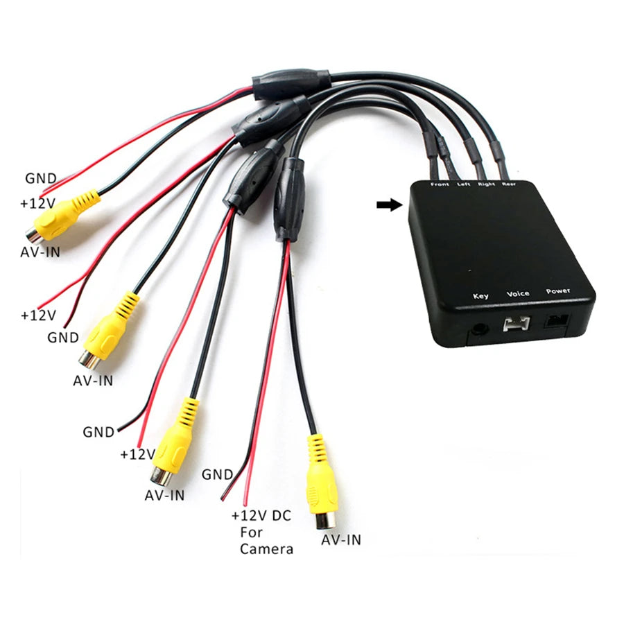 4-way panoramic recorder Car Parking Panoramic View Rearview 360 Degree