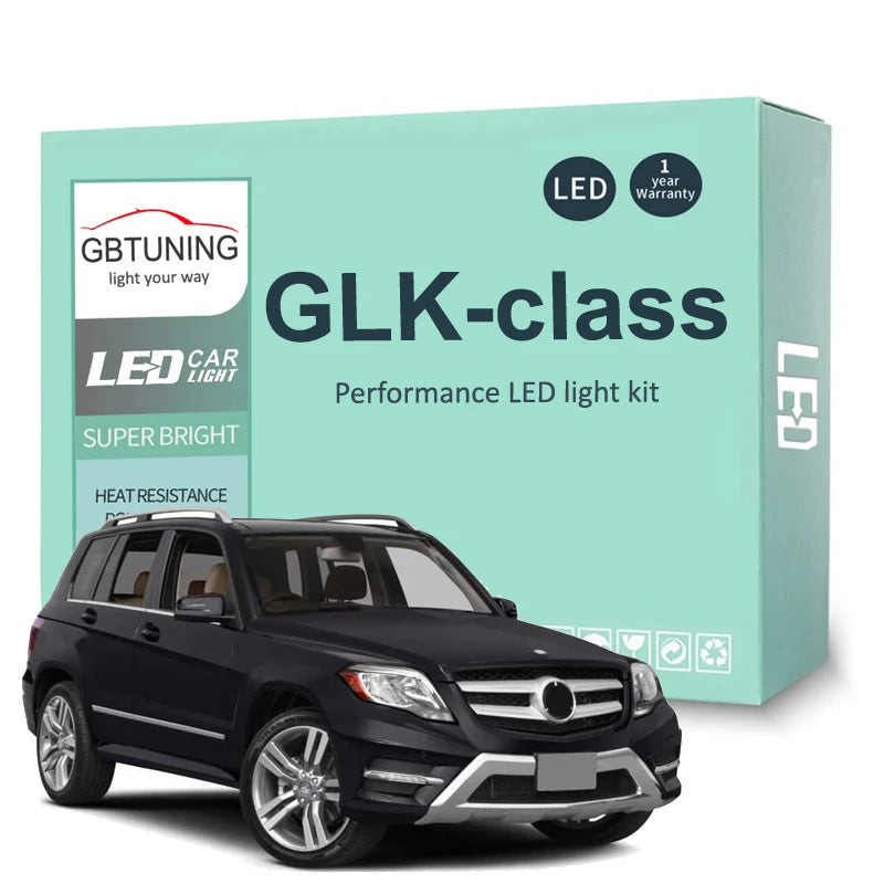 18-Piece LED Interior Light Kit for Mercedes Benz MB GLK-Class GLK220 GLK300 GLK350 X204 2008-2015 - Canbus Dome Map ...