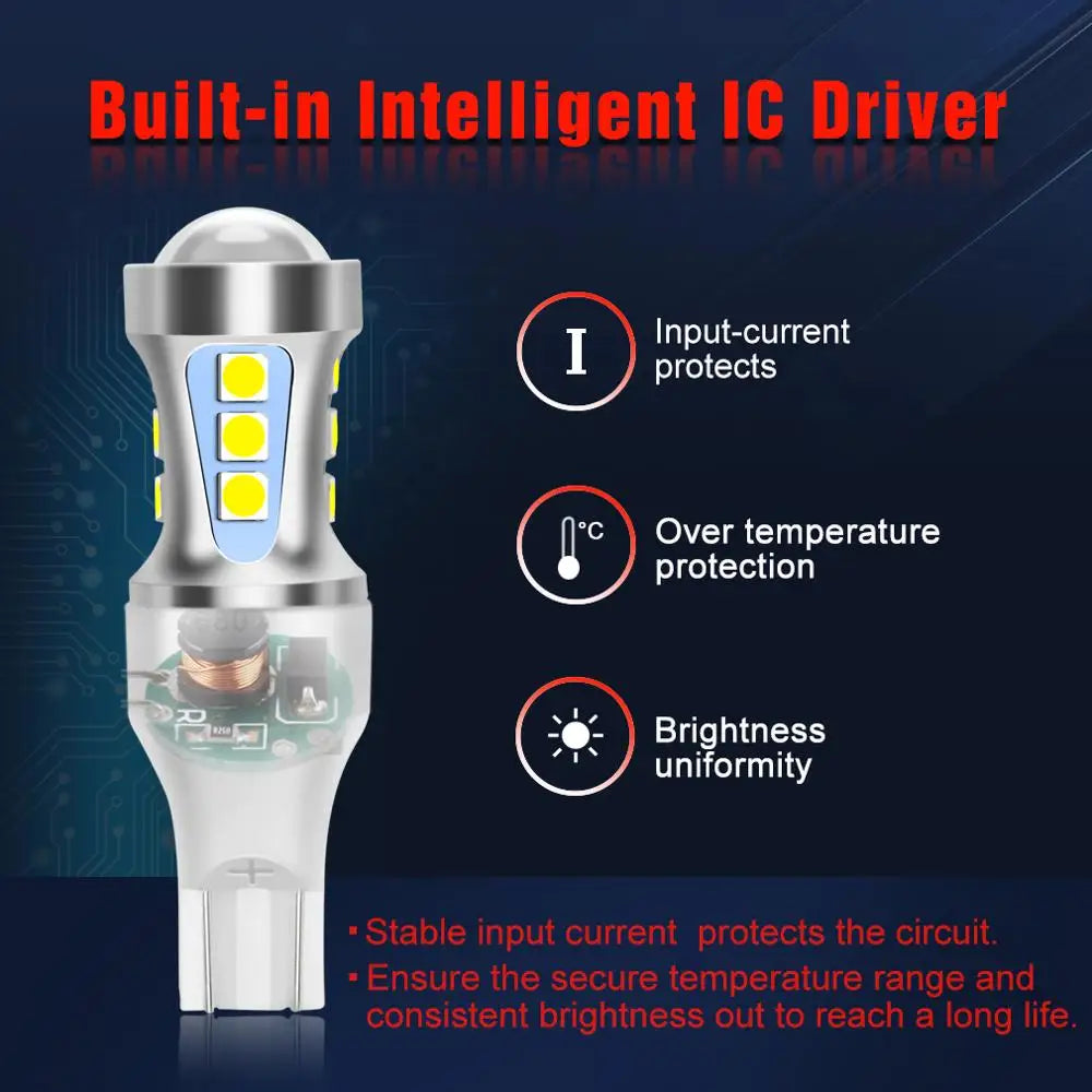 T15 Led Bulb W16W Led Canbus 920 921 912 Lamp 1000LM 3030SMD Super Bright Car Reverse Back