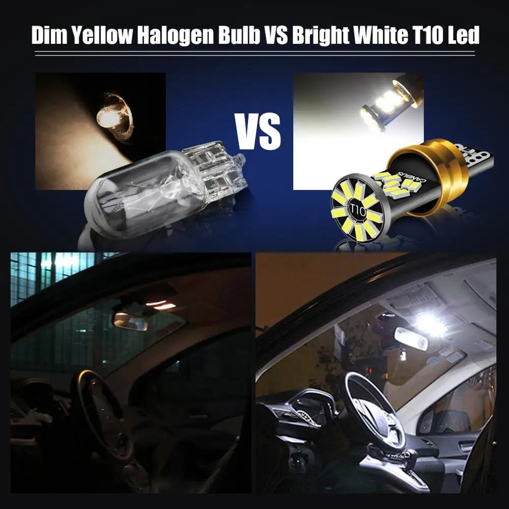 2-Piece LED Interior Light Kit for W5W T10 - Canbus Error-Free Interior Bulbs